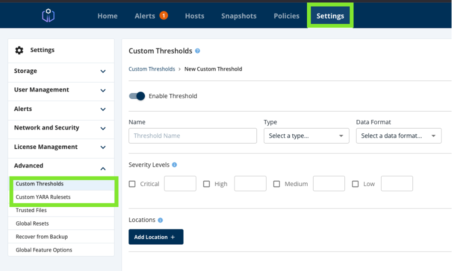 Sentinel custom rules configuration.